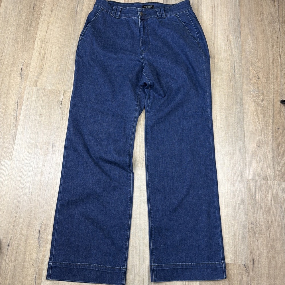 Judy Blue Wide Leg Jeans Women's 16W Dark Wash Stretch Denim Trouser Plus Size